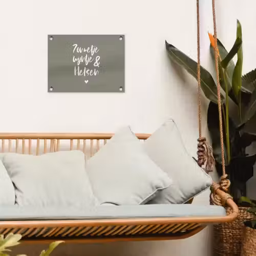 Zomer - Tekst - Zonnetje, wijntje & kletsen - Quotes tuinposter los doek klein -sfeer7