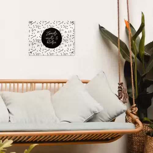 Zonnetje, wijntje & kletsen - Quotes - Tekst - Wijn - Zomer tuinposter los doek klein -sfeer7