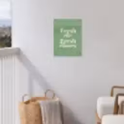 Tekst - Groen - Sierlijk - Letters tuinposter los doek klein -sfeer8