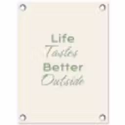 Tekst - Sierlijk - Letters - Groen tuinposter los doek klein -3d