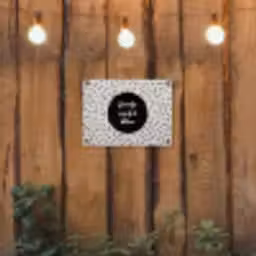 Tekst - Quotes - Zonnetje, wijntje & kletsen - Wijn tuinposter los doek klein -sfeer1