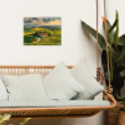 Toscane - Landschap - Wijngaarden tuinposter los doek klein -sfeer7