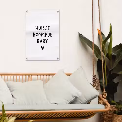 Huisje boompje baby - Spreuken - Quotes tuinposter los doek klein -sfeer7