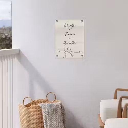 Wijn en Zonnen tuinposter los doek klein -sfeer8