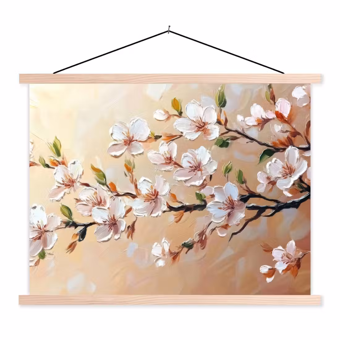 Hanging Poster - Blossom branches - Picturesque - Pink