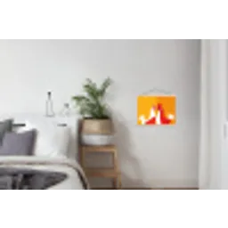 Kippen - Oranje - Vlakken textielposter latten blank klein -woonkamer