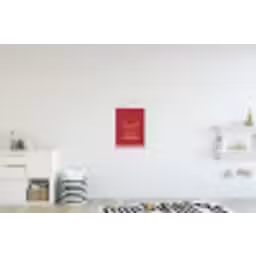 Dieprood - Lijntekening - Tekst - Hamburger textielposter latten blank klein -kinderkamer