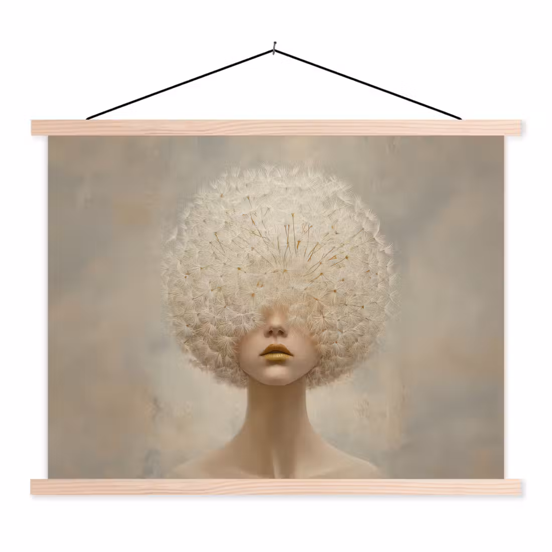 Hanging Poster - Dreamy - Beige - Dandelion seeds