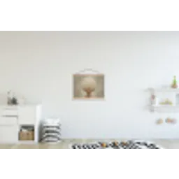 Dromerig - Beige - Paardenbloemzaadjes textielposter latten blank klein -kinderkamer