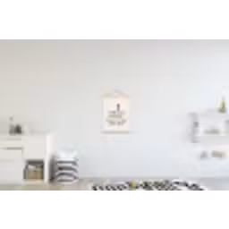 Grill - Uitroepteken - Zwart - Tekst textielposter latten blank klein -kinderkamer