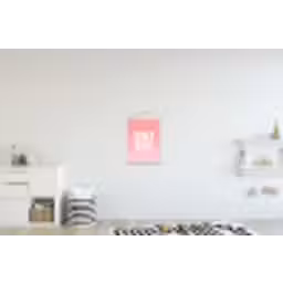 Home - Letters - Groot - Roze textielposter latten blank klein -kinderkamer