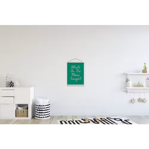 Menu - Quote - Roze textielposter latten blank klein -kinderkamer