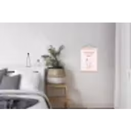 Minimalistisch - Vork - Lepel - Lijntekening textielposter latten blank klein -woonkamer