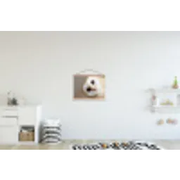 Uil - Bruin - Wit textielposter latten blank klein -kinderkamer