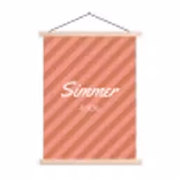 Simmer - Hartjes - Strepen - Roze textielposter latten blank klein -3d