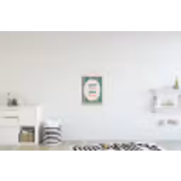 Gestreept - Quote - Ovaal - Roze textielposter latten blank klein -kinderkamer