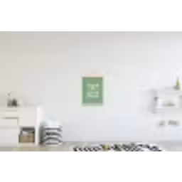 Tekst - Groen - Sierlijk - Letters textielposter latten blank klein -kinderkamer