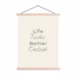 Tekst - Sierlijk - Letters - Groen textielposter latten blank klein -3d