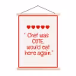 Tekst - Rood - Hartjes textielposter latten blank klein -3d