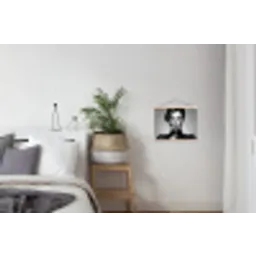 Vrouw - Lolly - Zwart textielposter latten blank klein -woonkamer