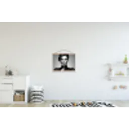 Vrouw - Lolly - Zwart textielposter latten blank klein -kinderkamer
