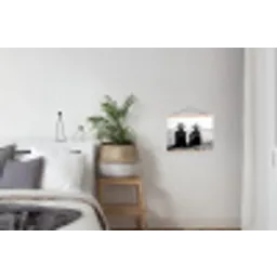 Vrouwen - Zonnehoed - Strand - Zwart - Wit textielposter latten blank klein -woonkamer