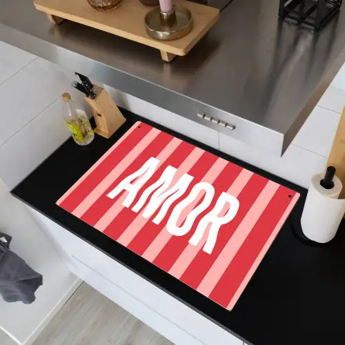 Amor - Strepen - Rood - Roze Inductie beschemer met haakjes klein -sfeer1