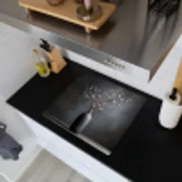 Takken - Vaas - Bolletjes - Wit Inductie beschemer met haakjes middel -sfeer1