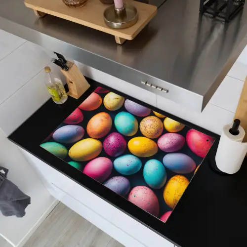 Kleurrijk - Paaseitjes - Spetters Inductie beschemer met haakjes klein -sfeer1