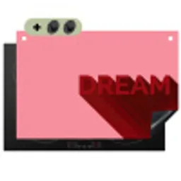 Dream - 3D - Rood - Roze Inductie beschemer met haakjes klein -3d