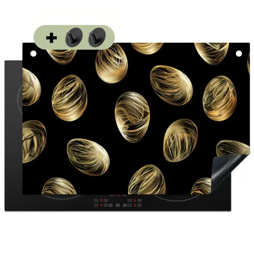 Eieren - Goud - Patroon Inductie beschemer met haakjes klein -3d