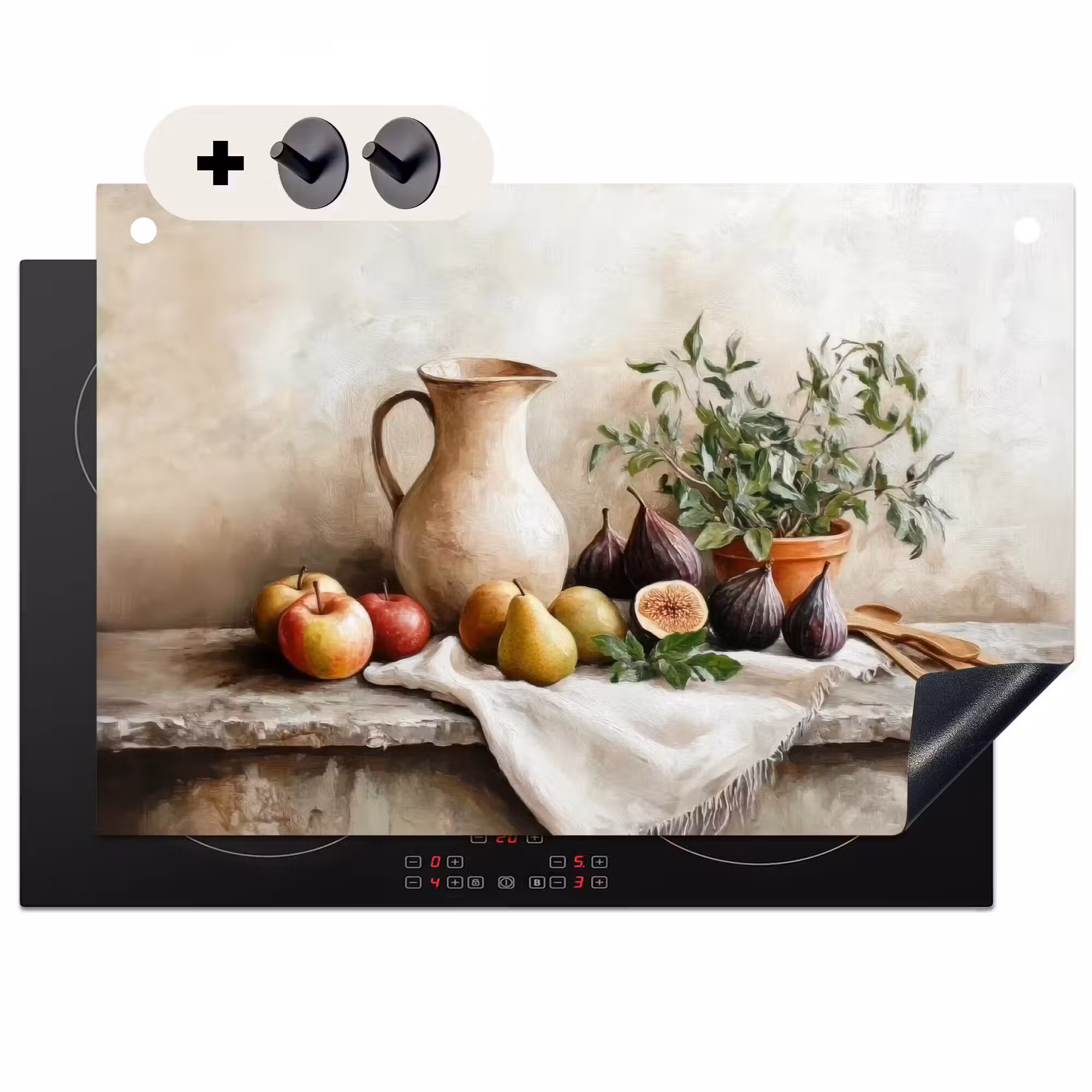Induction Hob Cover & Splashback (2-in-1) - Fruit - Herbs - Rural
