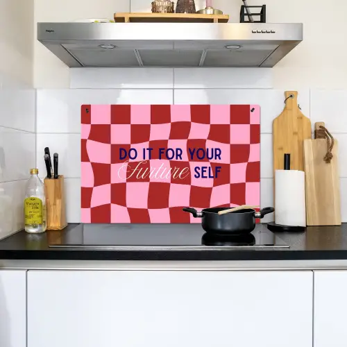 Furture - Geblokt - Rood Inductie beschemer met haakjes klein -sfeer2