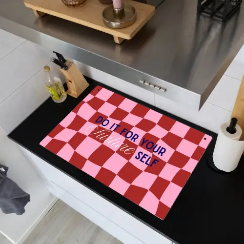 Furture - Geblokt - Rood Inductie beschemer met haakjes klein -sfeer1