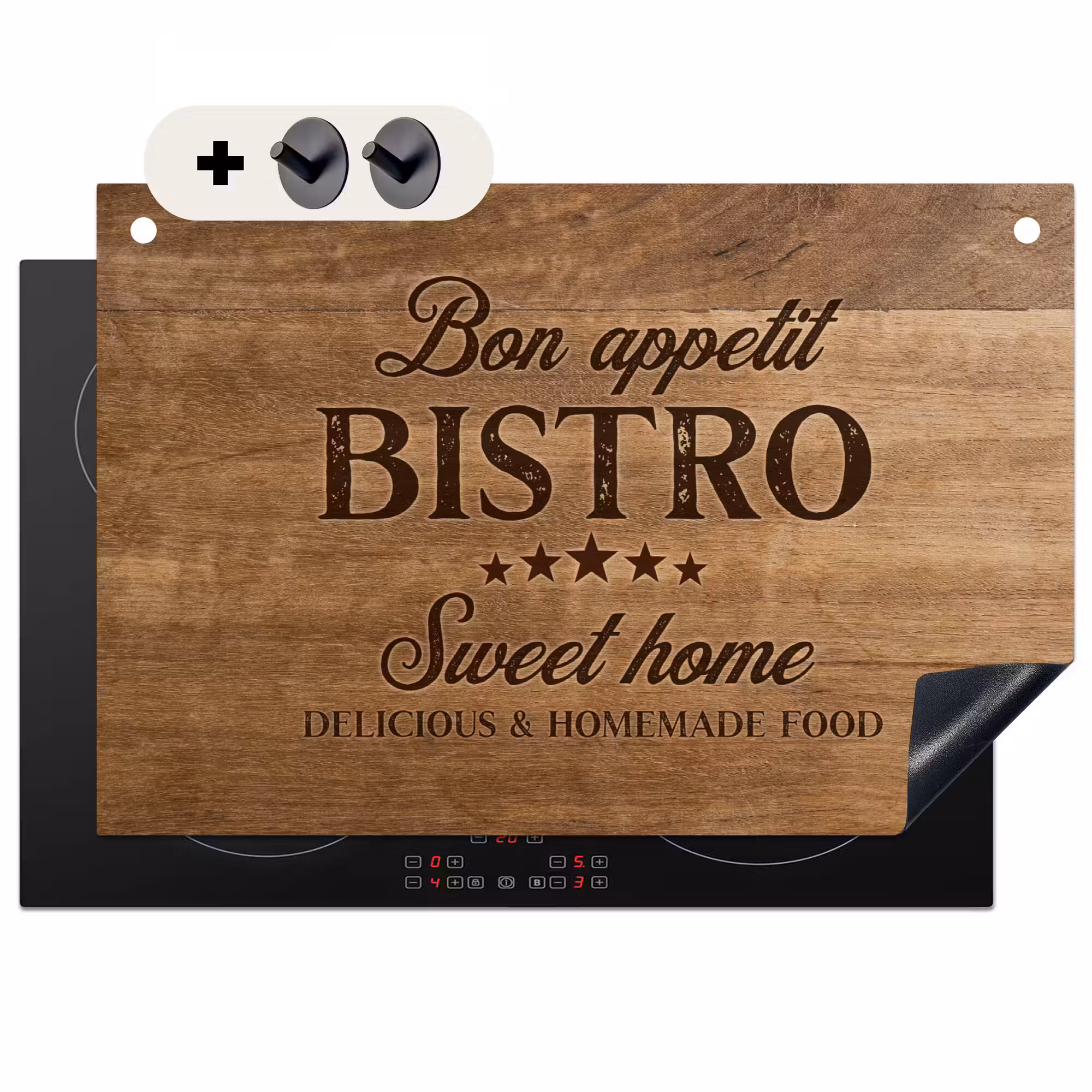 Induction Hob Cover & Splashback (2-in-1) - Homey Bistro Experience