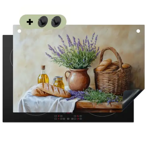 Lavendel - Brood - Stilleven Inductie beschemer met haakjes klein -3d