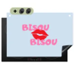 Lippen - Bisou - Blauw Inductie beschemer met haakjes klein -3d