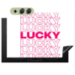 Lucky - Roze - Patroon Inductie beschemer met haakjes klein -3d