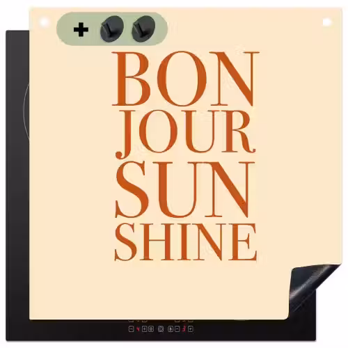 Oranje - Quote - Sun Inductie beschemer met haakjes middel -3d