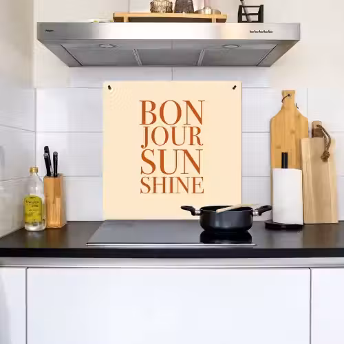 Oranje - Quote - Sun Inductie beschemer met haakjes middel -sfeer2