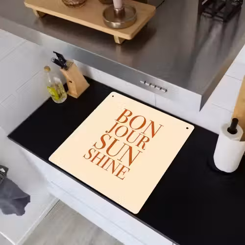 Oranje - Quote - Sun Inductie beschemer met haakjes middel -sfeer1