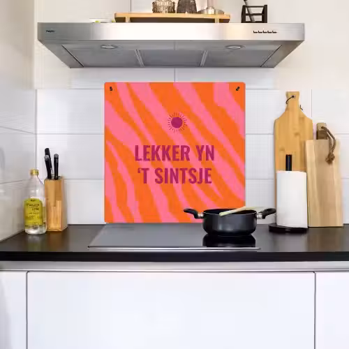 Quote - Zomer - Roze Inductie beschemer met haakjes middel -sfeer2