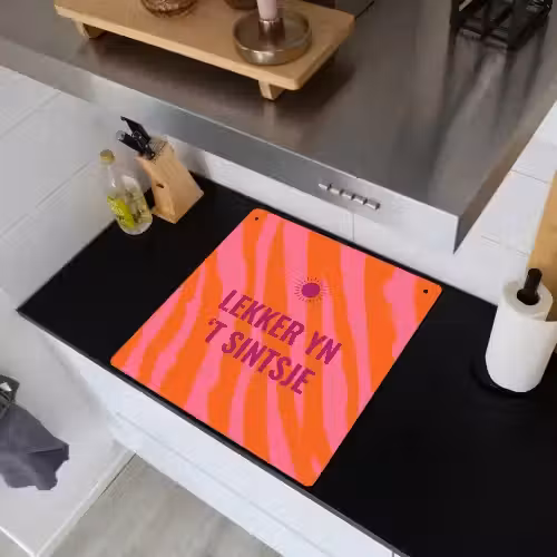 Quote - Zomer - Roze Inductie beschemer met haakjes middel -sfeer1