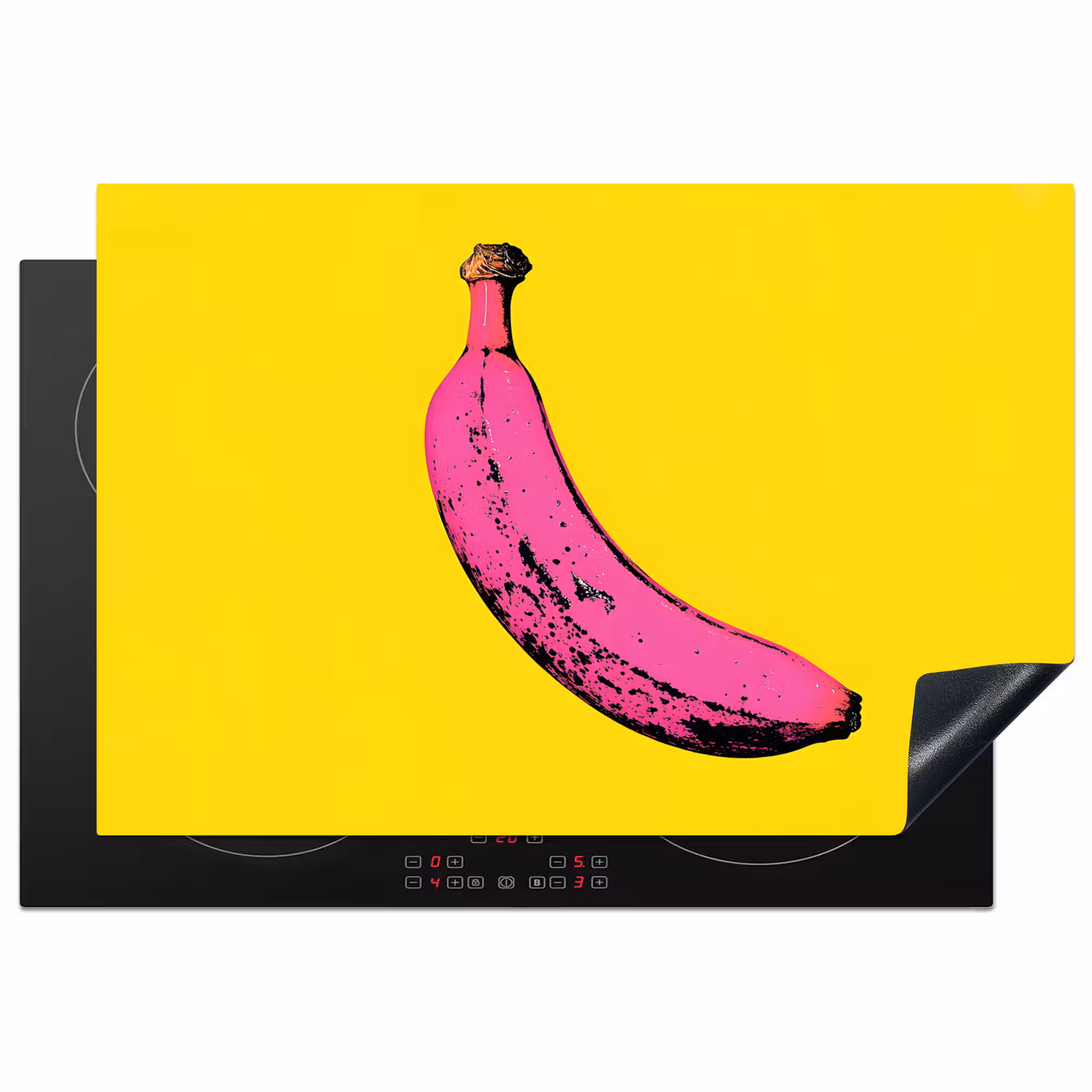 Induction Hob Cover - Banana - Graphic - Yellow