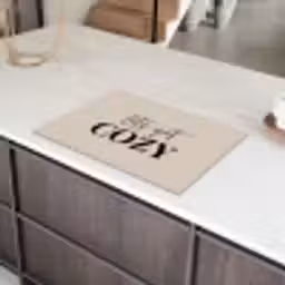 Beige - Winter - Quote - Cozy Inductie beschermer vinyl 3mm klein -sfeer8