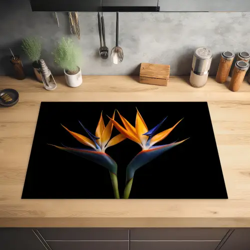 Paradijsvogelbloem Symmetrie Inductie beschermer vinyl 3mm klein -sfeer5