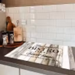 Bistro Welkomstbord Inductie beschermer vinyl 3mm klein -sfeer3