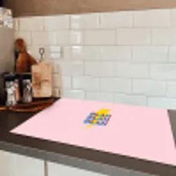 Blah - Bliksem - Roze Inductie beschermer vinyl 3mm klein -sfeer3