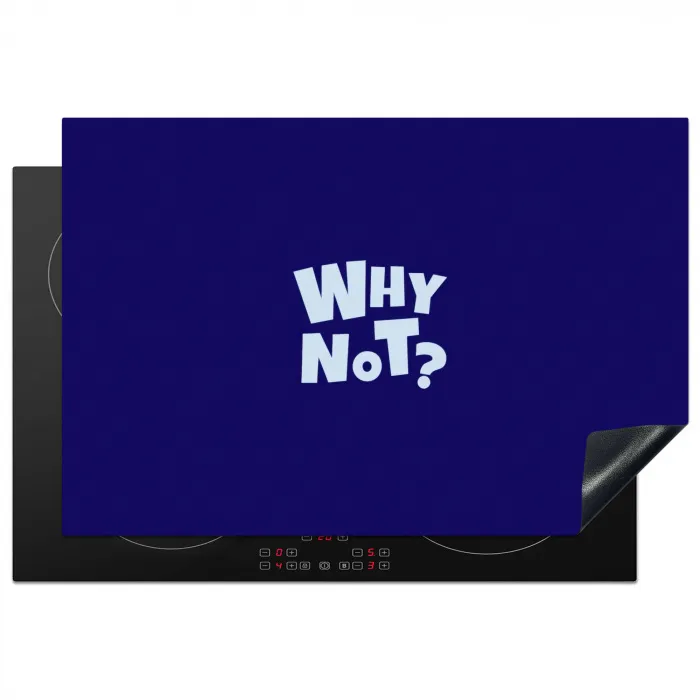 Blauw - Why not - Minimalistisch Inductie beschermer vinyl 3mm klein -3d