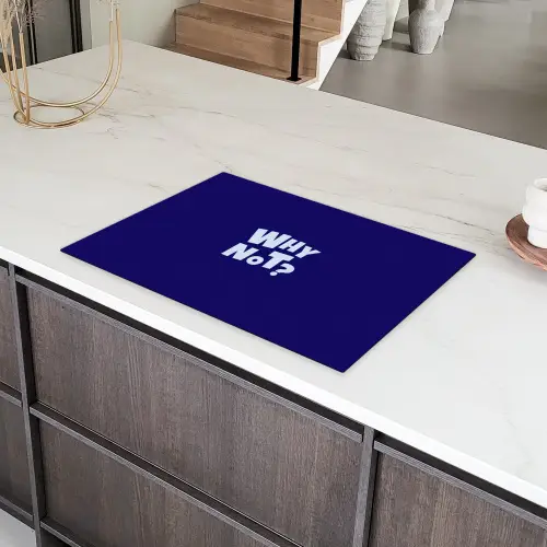 Blauw - Why not - Minimalistisch Inductie beschermer vinyl 3mm klein -sfeer8